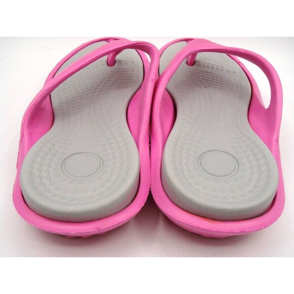 Womens Size W9-10 Sandals Pink Gray Slip On Comfort Flip Flops Fashion Shoes - Picture 5 of 11